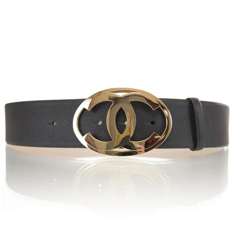 chanel black logo belt|authentic chanel belt.